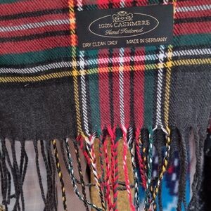 Plaid Scarf - Multicolor Cashmere